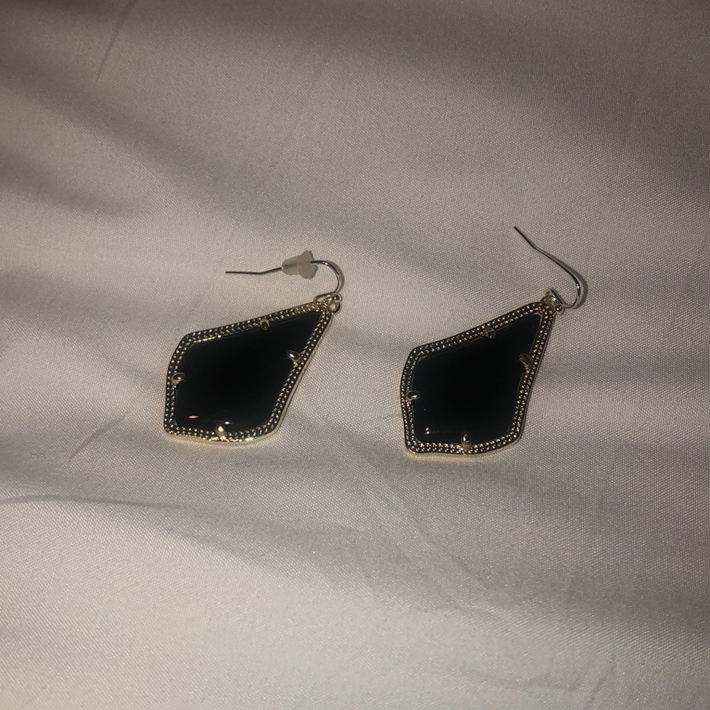 Kendra scott Alex gold drop earrings in black